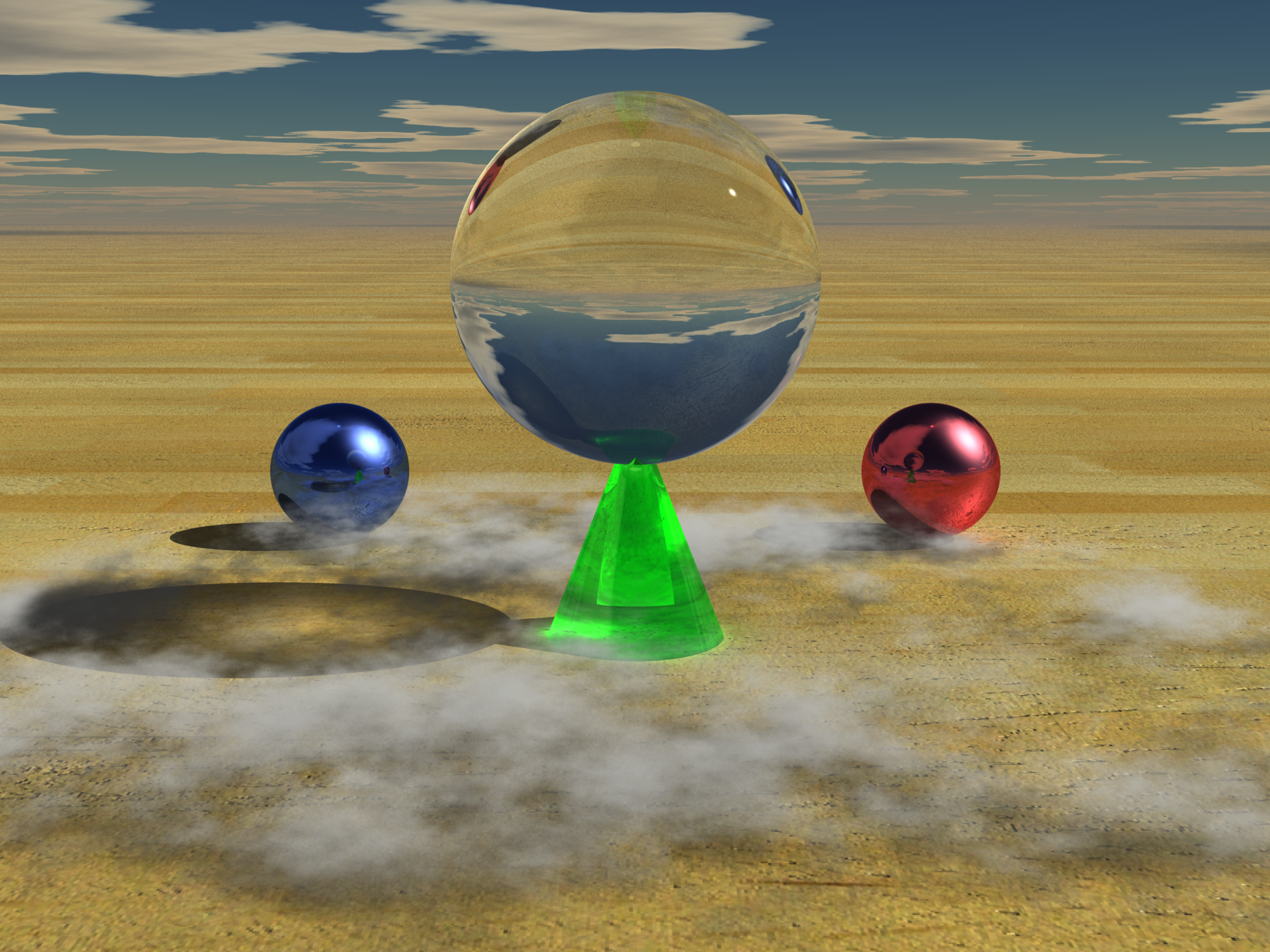 Spheres on a plane